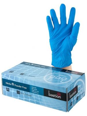 Bastion powder free nitrile gloves
