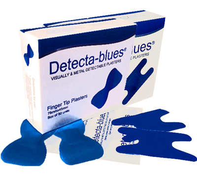 blue finger tip plasters