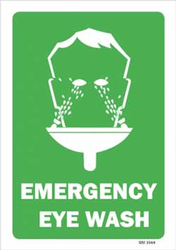 Emergency Eye Wash PVC sign