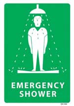 Emergency Shower PVC sign