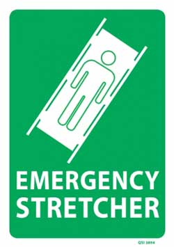 Emergency Stretcher - PVC sign    