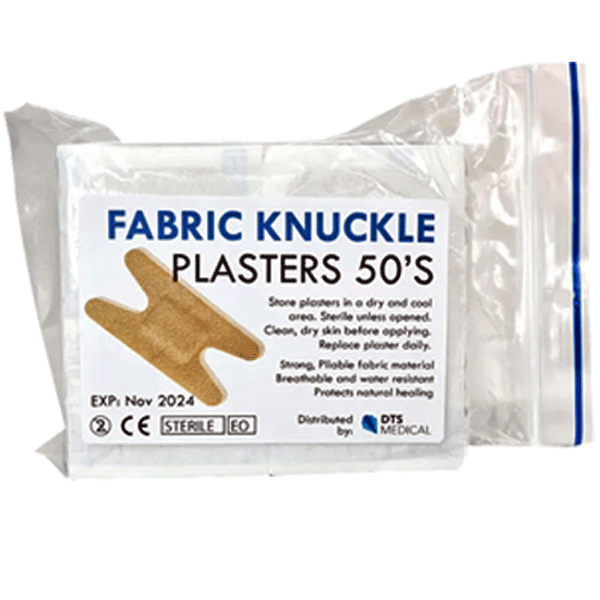 ack of 50 plasters. 25 knuckle and 25 fingertip