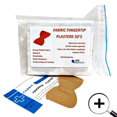 Fabric finger tip plaster