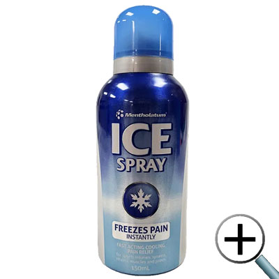 Ice spray pain relief