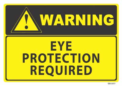 eye warning protection signage