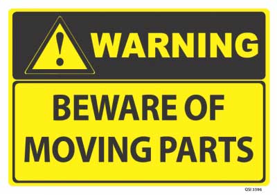 warning moving parts